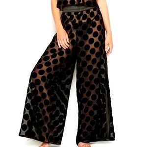 Victoria’s Secret Sheer Polka Dot Wide Leg Pajama Pants 🖤